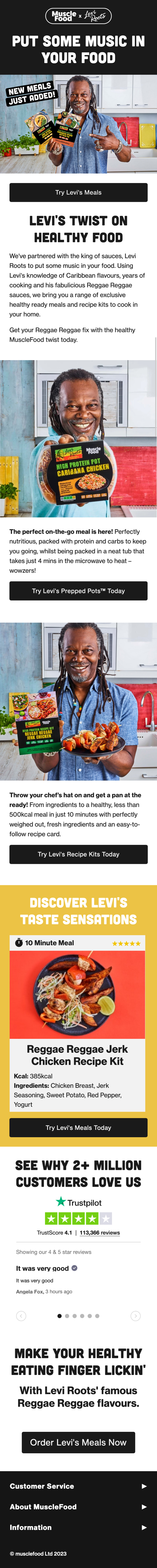 Levi Roots Mobile Page
